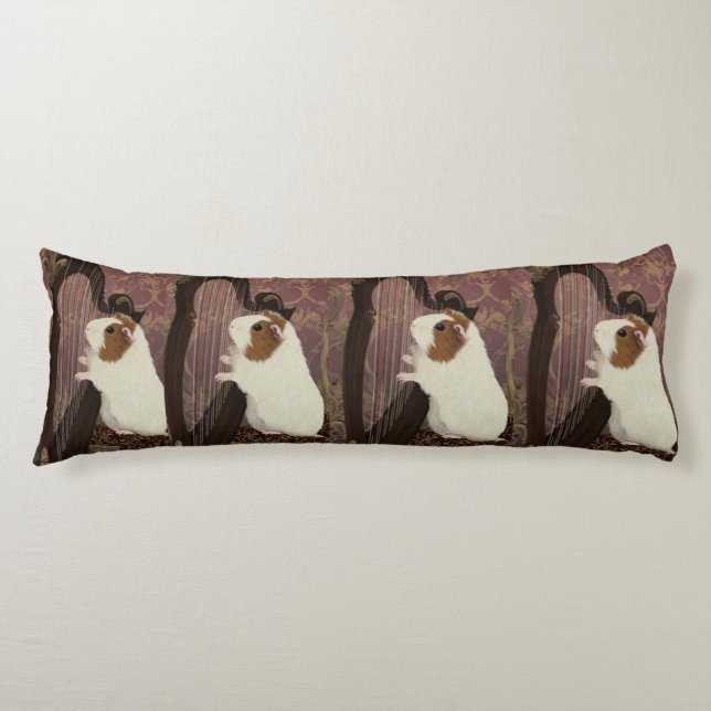 Classical Harpist Guinea Pig Body Pillow Kroppskudde (Framsidan)