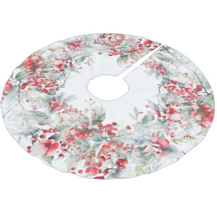 Classical Helgdag Berries Julgransmatta Borstad Polyester