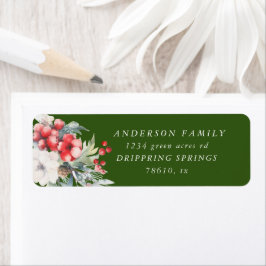 Classical Helgdag Berries Returadress Etikett