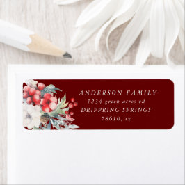 Classical Helgdag Berries Returadress Returadress Etikett