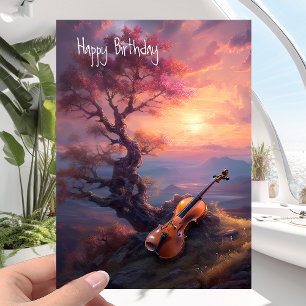 Classical Music Älskare eller Violinist Bonsai Bir Kort