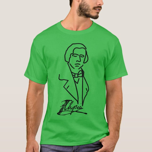 Classical Music Pianist Chopin Musician Composer r T Shirt (Framsida)