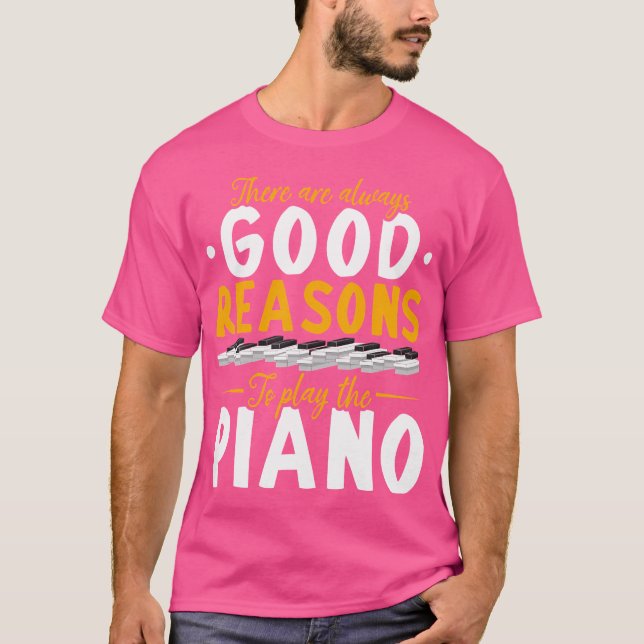 Classical Music Pianist Musician Piano Keyboard Fu T Shirt (Framsida)