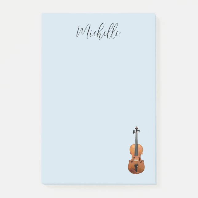 Classical Music Violin Blue Post-it Block (Framsida)