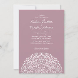 Classical Ornate Art Deco Style Mandala Wedding Inbjudningar