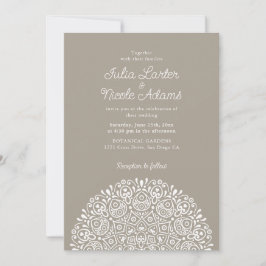 Classical Ornate Art Deco Style Mandala Wedding Inbjudningar