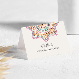 Classical Ornate Style Mandala Wedding Place Card Bordsnummer