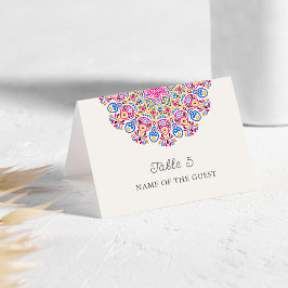 Classical Ornate Style Mandala Wedding Place Card Bordsnummer
