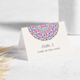 Classical Ornate Style Mandala Wedding Place Card Bordsnummer