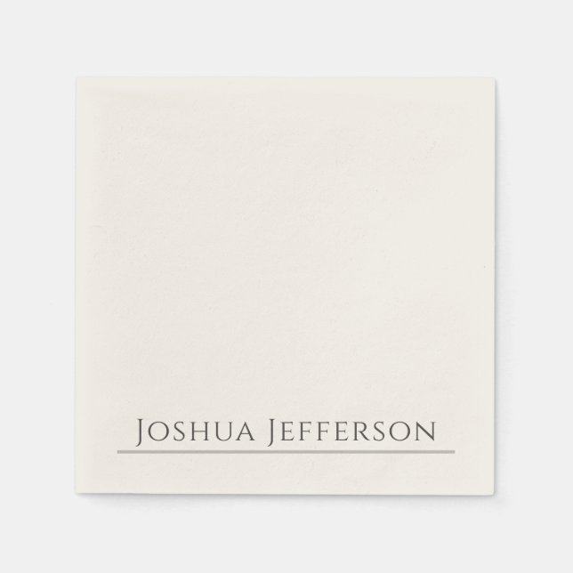 Classical Professional Creative Plain Black White Pappersservett (Framsidan)