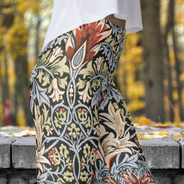 Classical William Morris Snakeshead Print Leggings