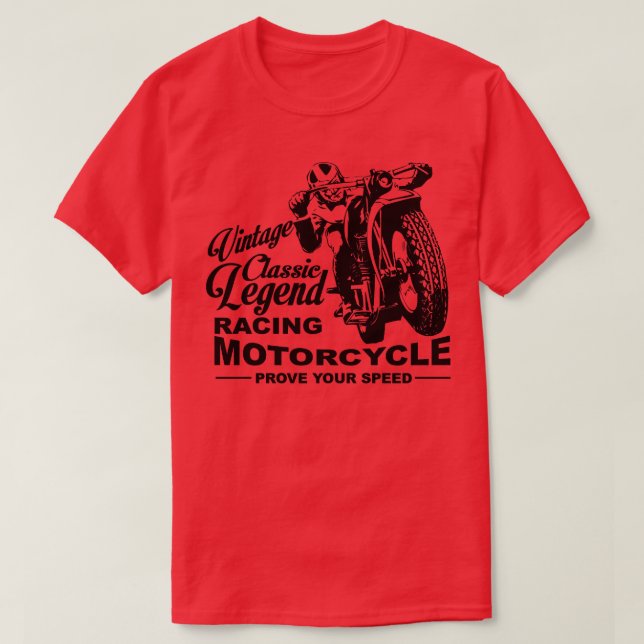 ClassicRacing-motorcykel T Shirt (Design framsida)