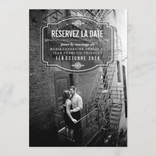 Classique et Élégante Réservez la Date Spara Datumet