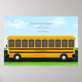Classmates & Friends Gult School Buss 10 Foton Poster