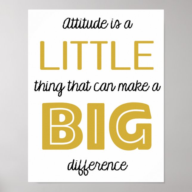 Classroom Decor, Classroom-citat, Attitude-Poster Poster (Framsidan)