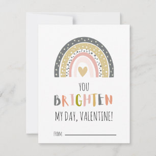 Classroom Rainbow Valentines Day Cards för barn Julkort