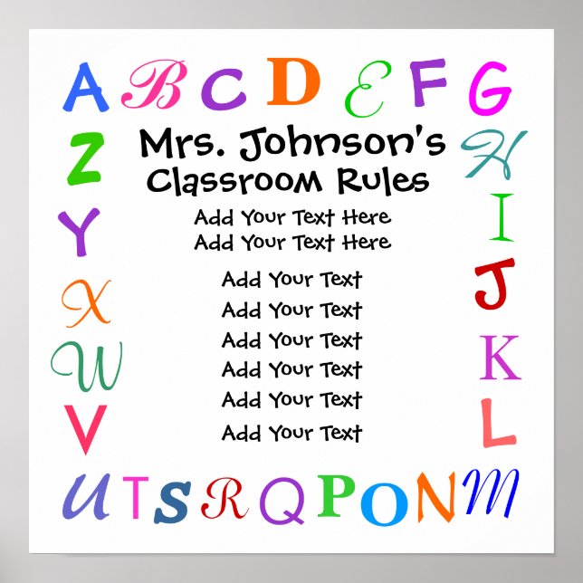 Classroom Regler Large SRF Poster (Framsidan)