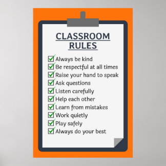 Classroom regler poster