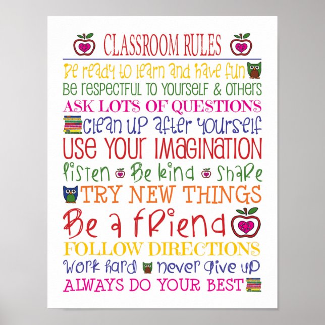 Classroom Regler Poster (Framsidan)