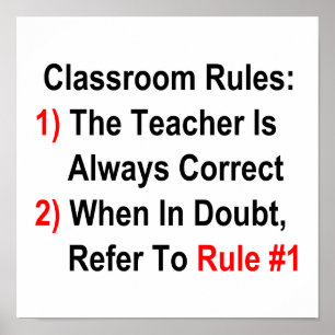 Classroom Regler Poster