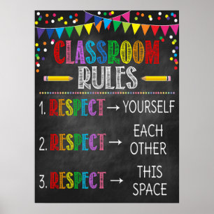 Classroom Regler Rainbow Poster