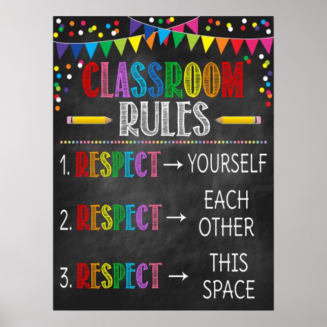 Classroom Regler Rainbow Poster (Framsidan)