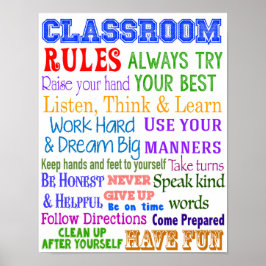 Classroom Regler, Teacher Gift, Educational Gift Poster
