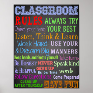 Classroom Regler, Teacher Gift, Educational Gift Poster