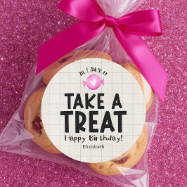 Classroom Treat Birthday Heart Candy Simple Runt Klistermärke