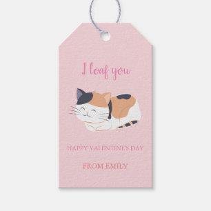 Classroom Valentine Calico Calico Cat Gift Märkre Presentetikett