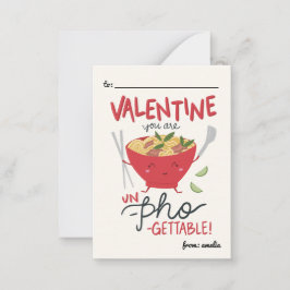 Classroom Valentine Card- Un-Pho-Gettable- White Anteckningskort