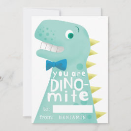 Classroom Valentiness Dinosaur Dino-mite Julkort