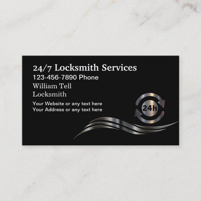 Classy 24 House Locksmith Service Visitkort (Framsida)