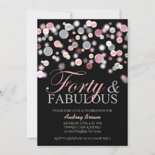 Classy 40 och Fabulous Birthday, 40:e kvinnan Inbjudningar