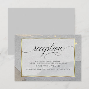Classy Abstrakt Watercolor Stänk Pewter Inbjudningar