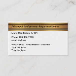 Classy Advanced Nurse Practister Visitkort