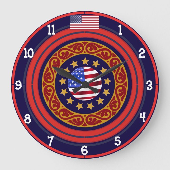 Classy Americana Wall Clock Stor Klocka (Framsida)