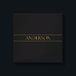 Classy Anpassade Guld Text & Linjer Canvastryck<br><div class="desc">Ditt eget namn eller varumärke.</div>