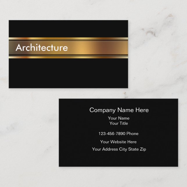 Classy Architect Theme Business Cards Visitkort (Fram/baksida)