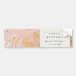 Classy Artistic Bush Pink Gold Oil Paint Business Bildekal