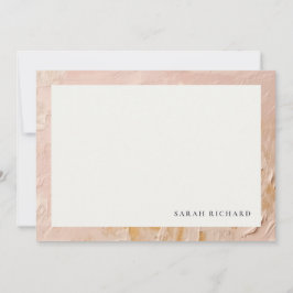 Classy Artistic Bush Pink Gold Oil Paint Texture Anteckningskort