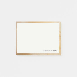 Classy Artistic Chic Beige Guld Oil Paint Struktur Post-it Block