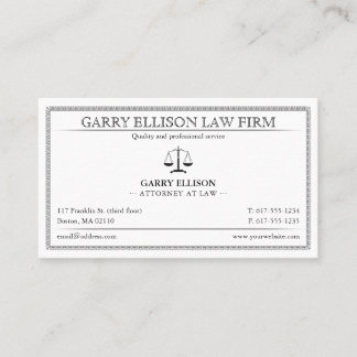 Classy Attorney at Law | Lawyer Visitkort