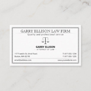 Classy Attorney Law Advokat Visitkort