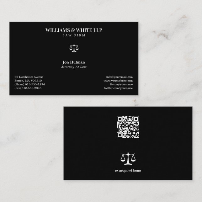 Classy Attorney Law | Advokat Visitkort (Fram/baksida)