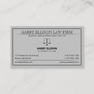 Classy Attorney Law Advokat Visitkort