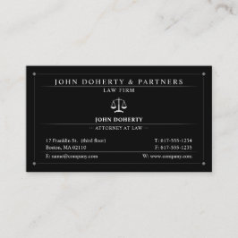 Classy Attorney Law | Lawyer Black Visitkort