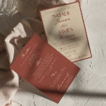 Classy Auburn Copper Old Money All In One Wedding Inbjudningar<br><div class="desc">This wedding invitation is perfect for your wedding if you are looking for an elegant unique and easy editable invitation .An elegant unique luxurious auburn and copper double sided wedding template invitation. as you see it features a copper old money background. And classy Parisian font in auburn old money bright...</div>