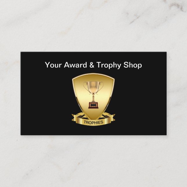 Classy Award & Trophy Shop-Affärskort Visitkort (Framsida)