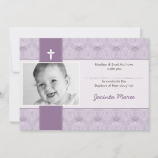 CLASSY BAPTISM INBJUDAN: söt 5L Inbjudningar